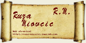 Ruža Miovčić vizit kartica